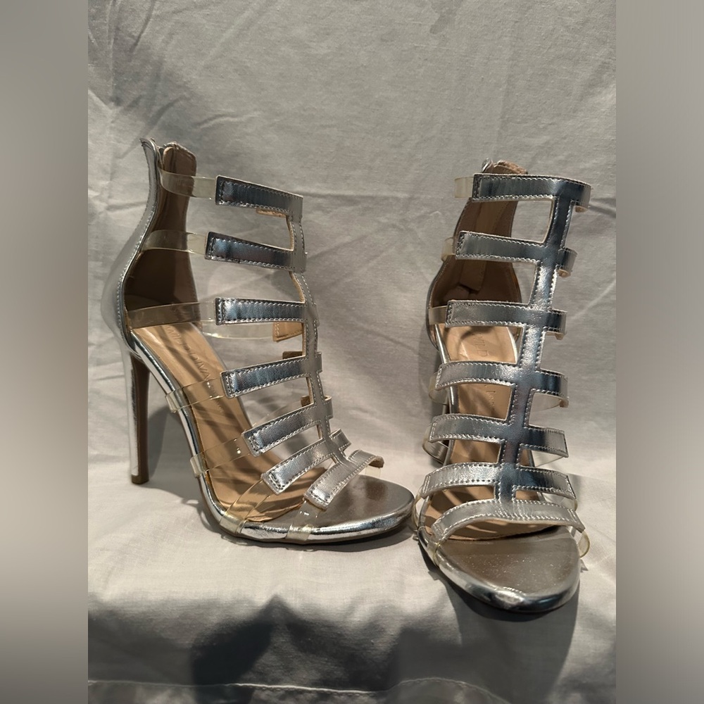 Silver Chrome High Heels